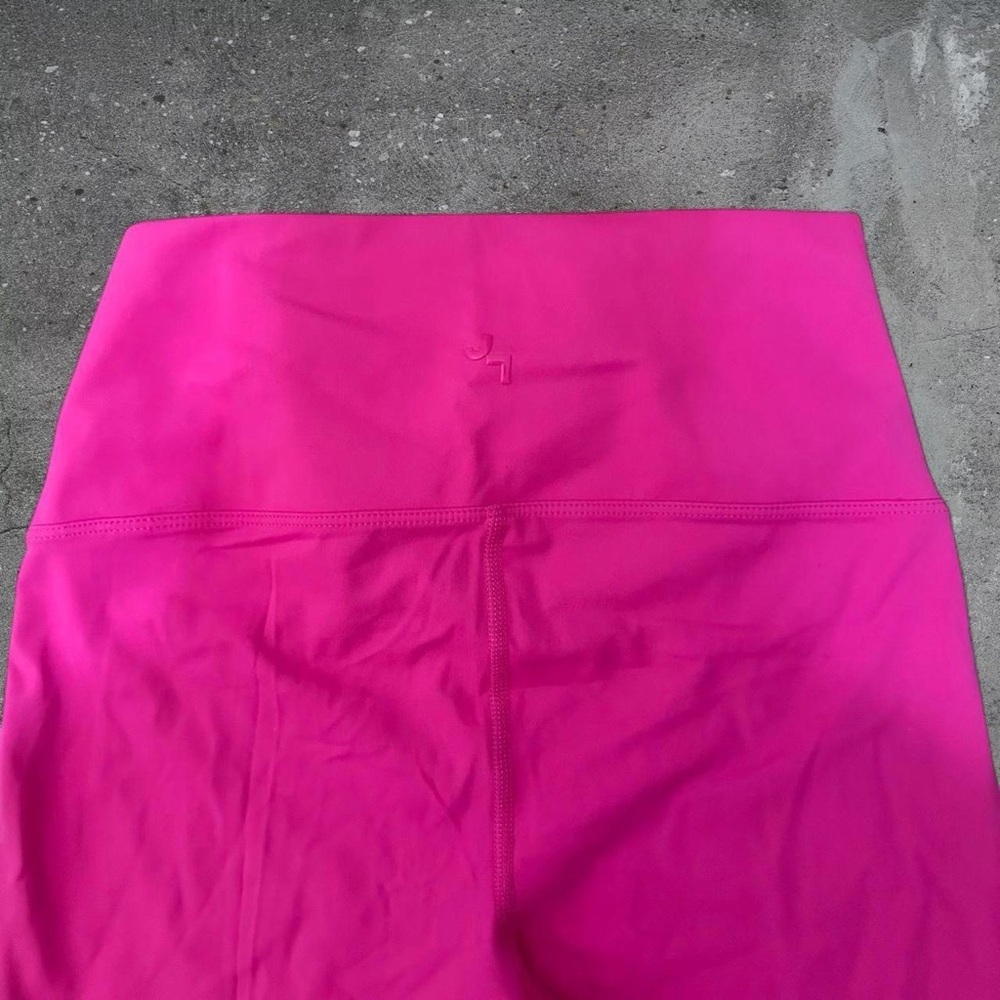 pink flare leggings barbiecore yoga pilates y2k dollette coquette slit - Picture 4 of 6